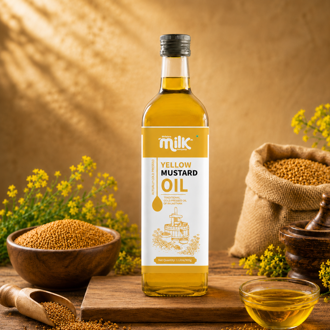 Bhilwara Cold Pressed Yellow mustard Oil